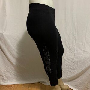 Torrid Legging Crop Length Jurassic World Claw Marks Dinosaur Black Plus 1 14 16